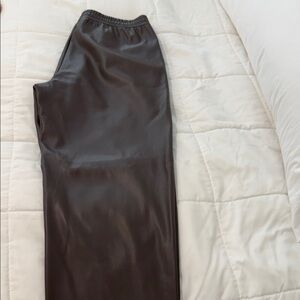 Women’s faux leather chocolate pants